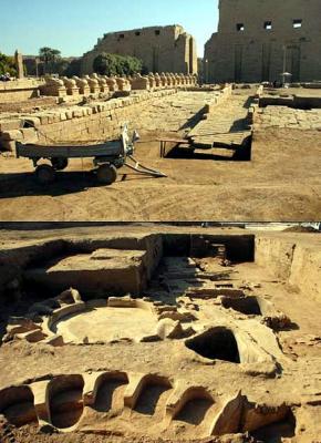 Descubren un gran muro que protegió el templo de Karnak de las inundaciones del río Nilo